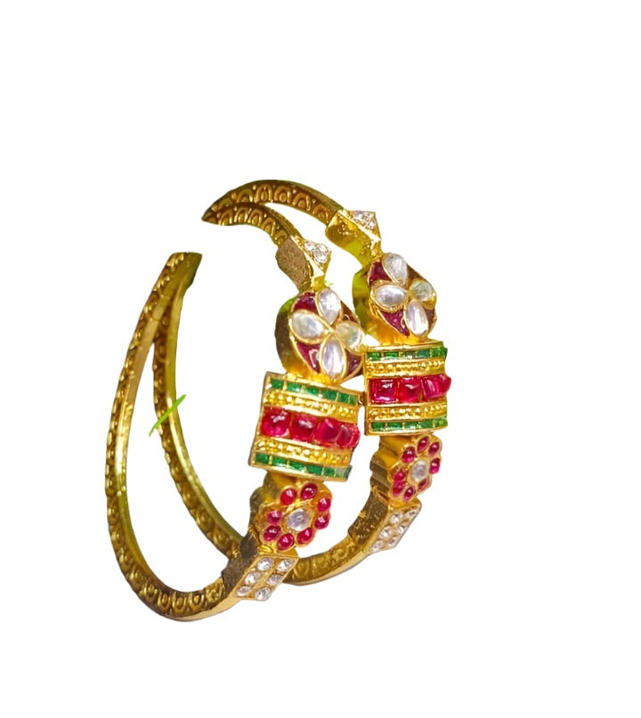 2 PIECE HIGH GOLD PLATED BANGLES.