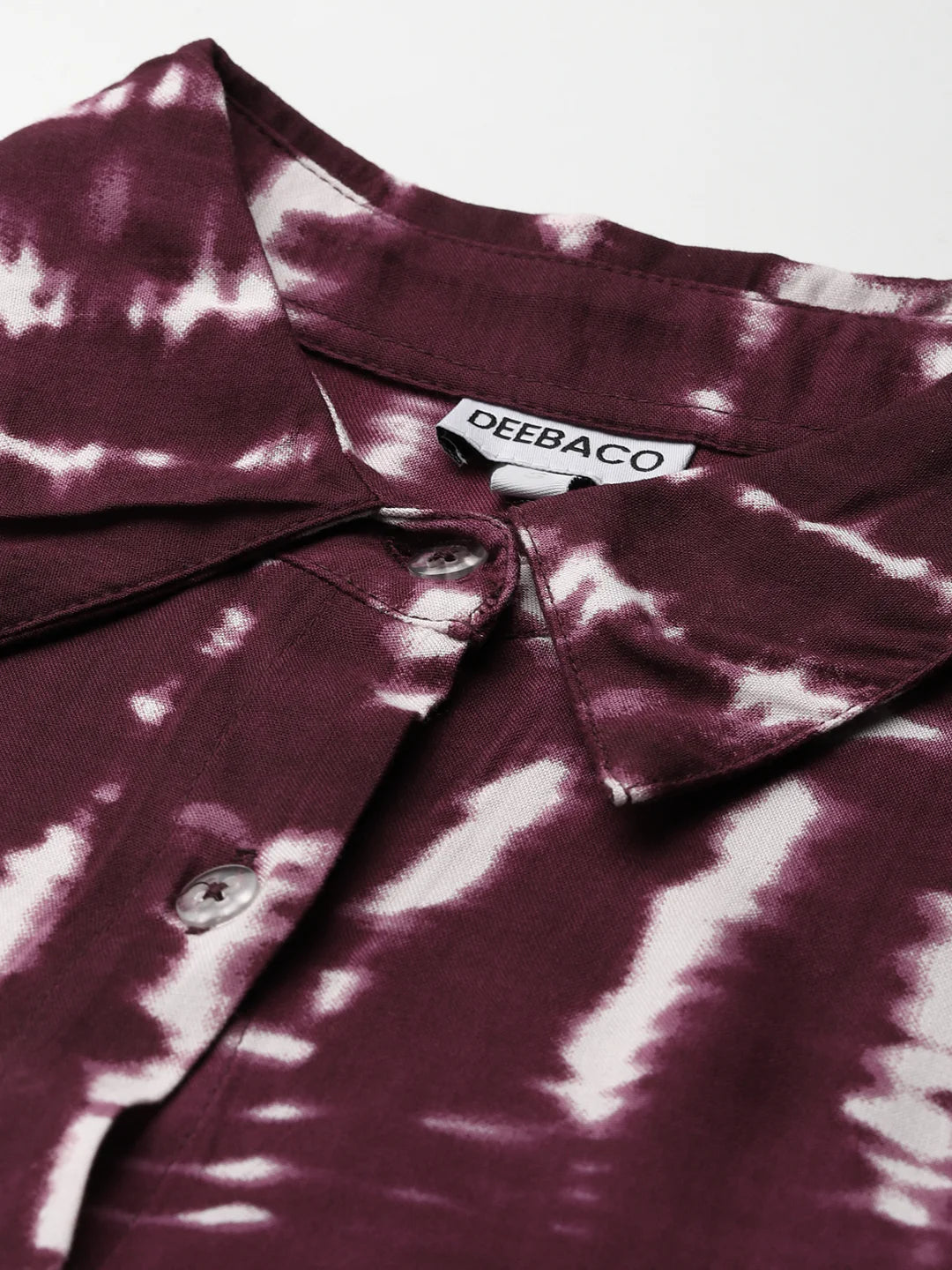 Wine Tie-Dye Women Shirt Dress in Germany