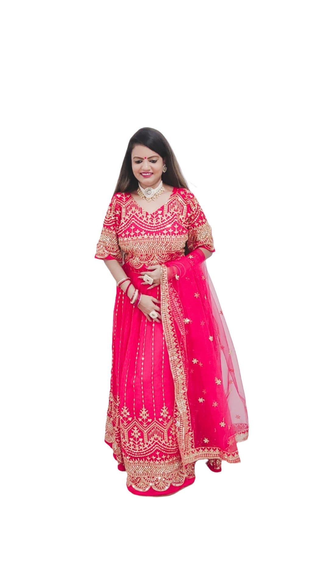 Neue Đěsigner-Sequenz Lehenga -Choli mit Dupatta