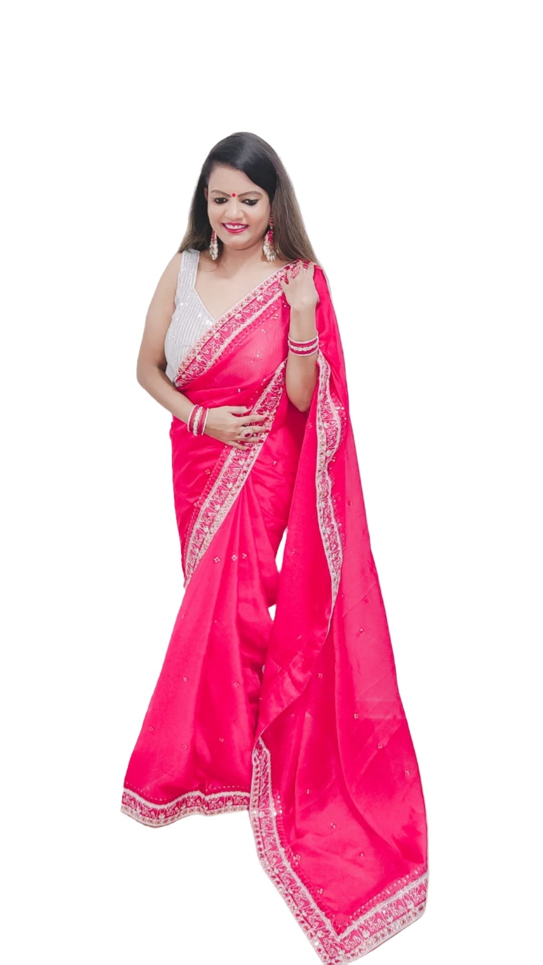 Trending Rangoli embroidery saree collection..(Deginer Saree)