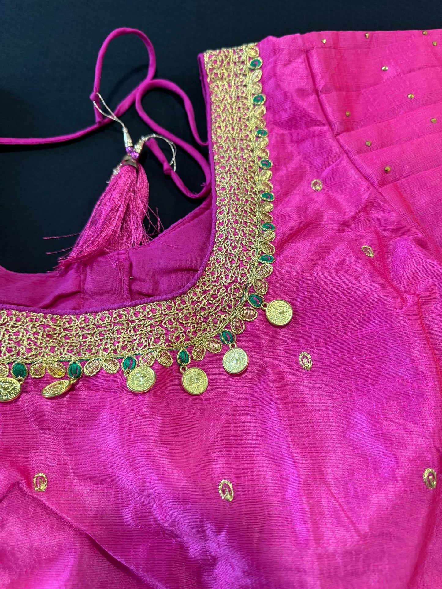 Silk Temple Coin Blouse