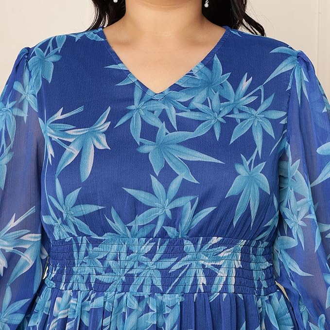 Women's Tiered & Smocked Plus Size Maxi Dress in Berlin