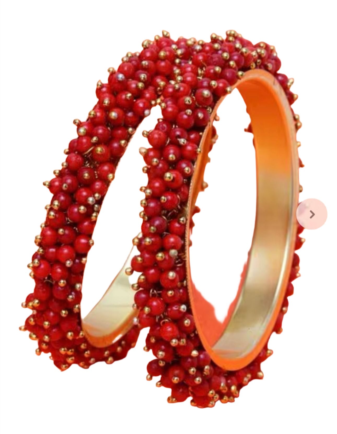 Set of 2 Embellished Gold-Plated Bangles