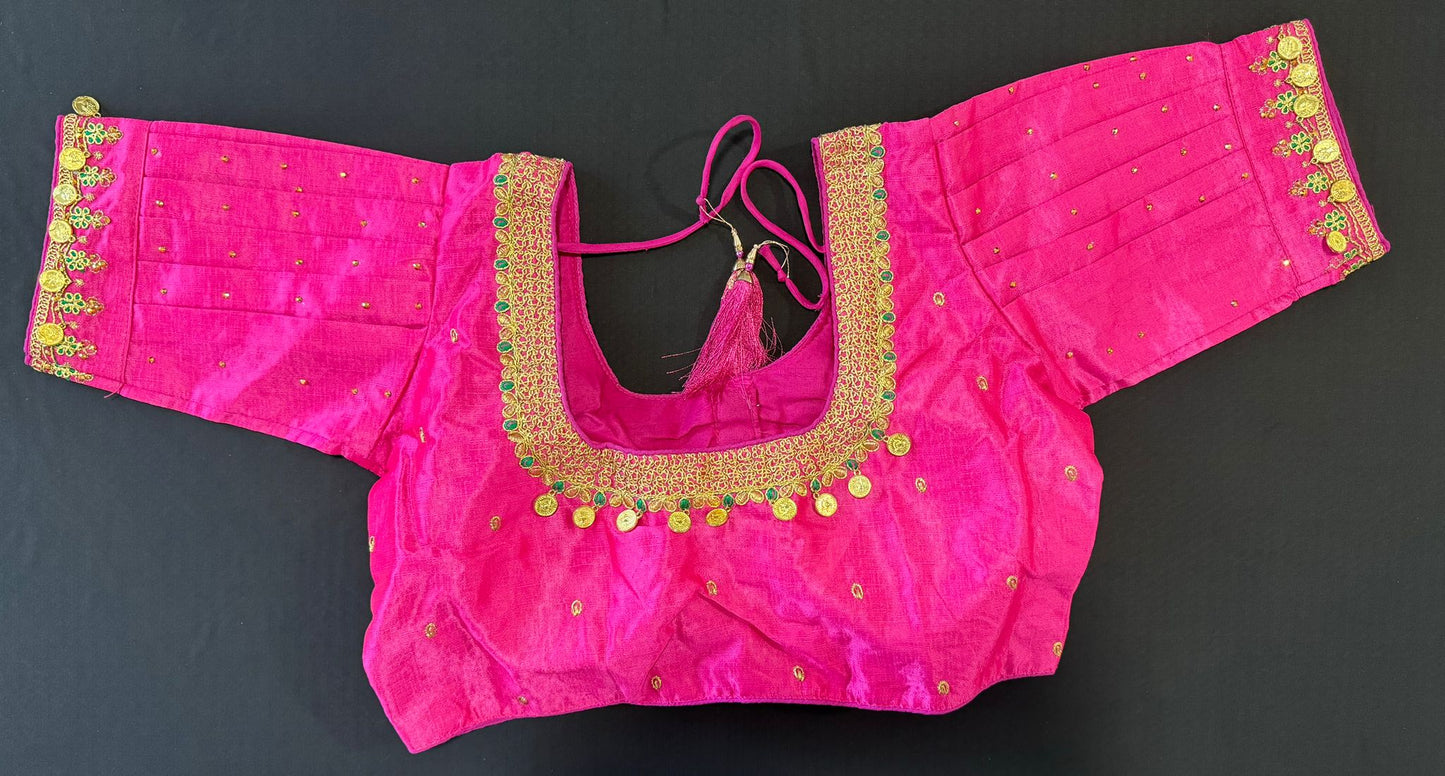 Silk Temple Coin Blouse