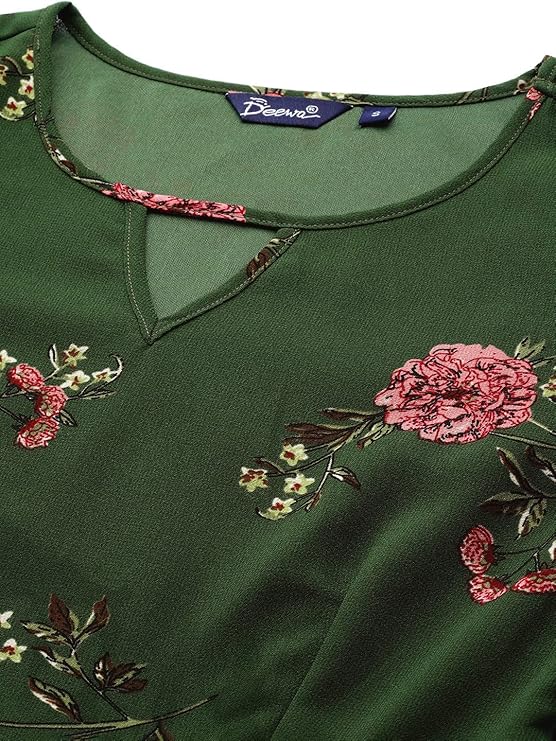 Georgette Casual Floral Printed Dress in Germany