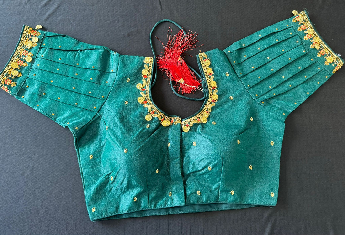 Silk Temple Coin Blouse
