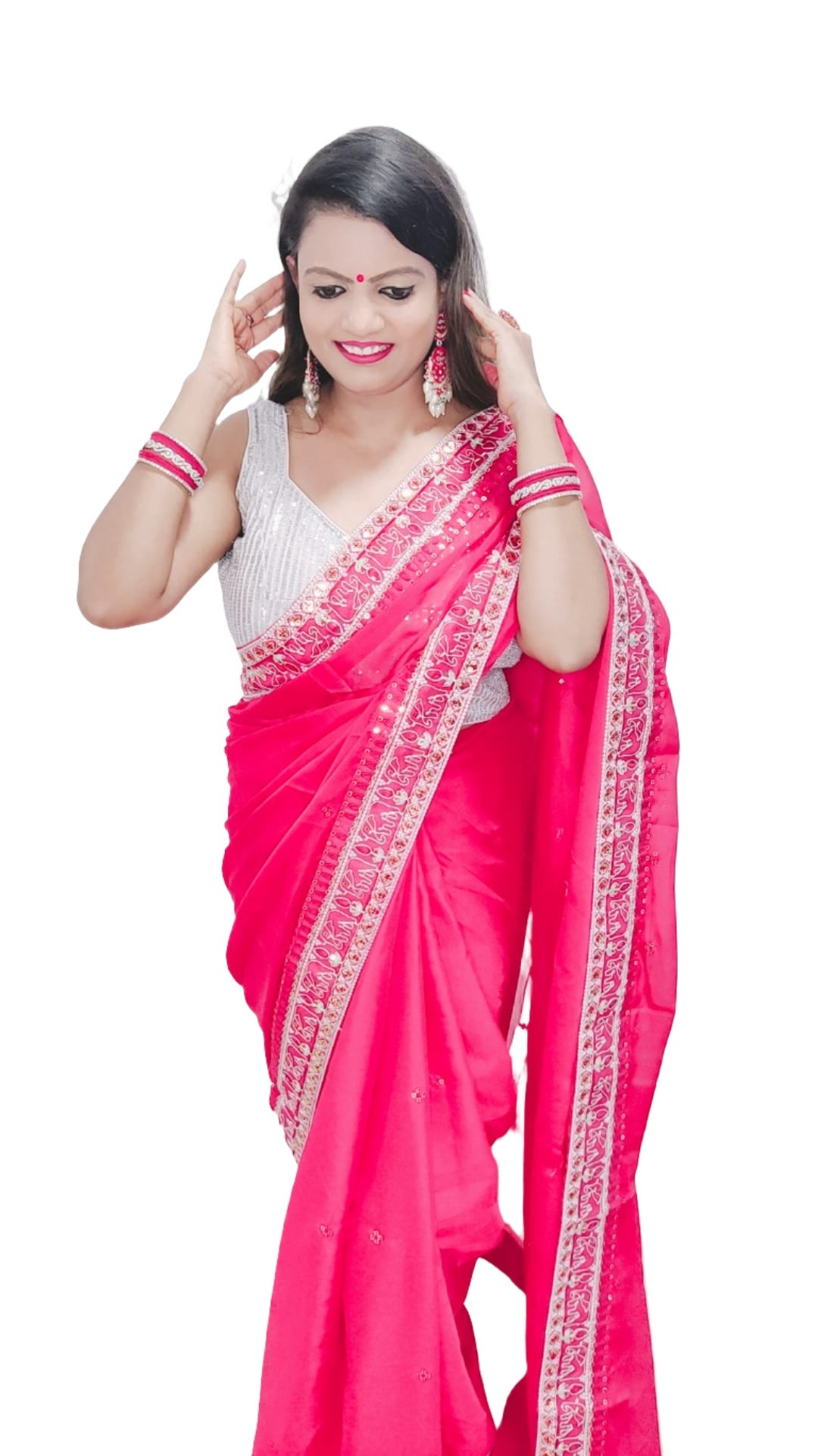 Trending Rangoli embroidery saree collection..(Deginer Saree)