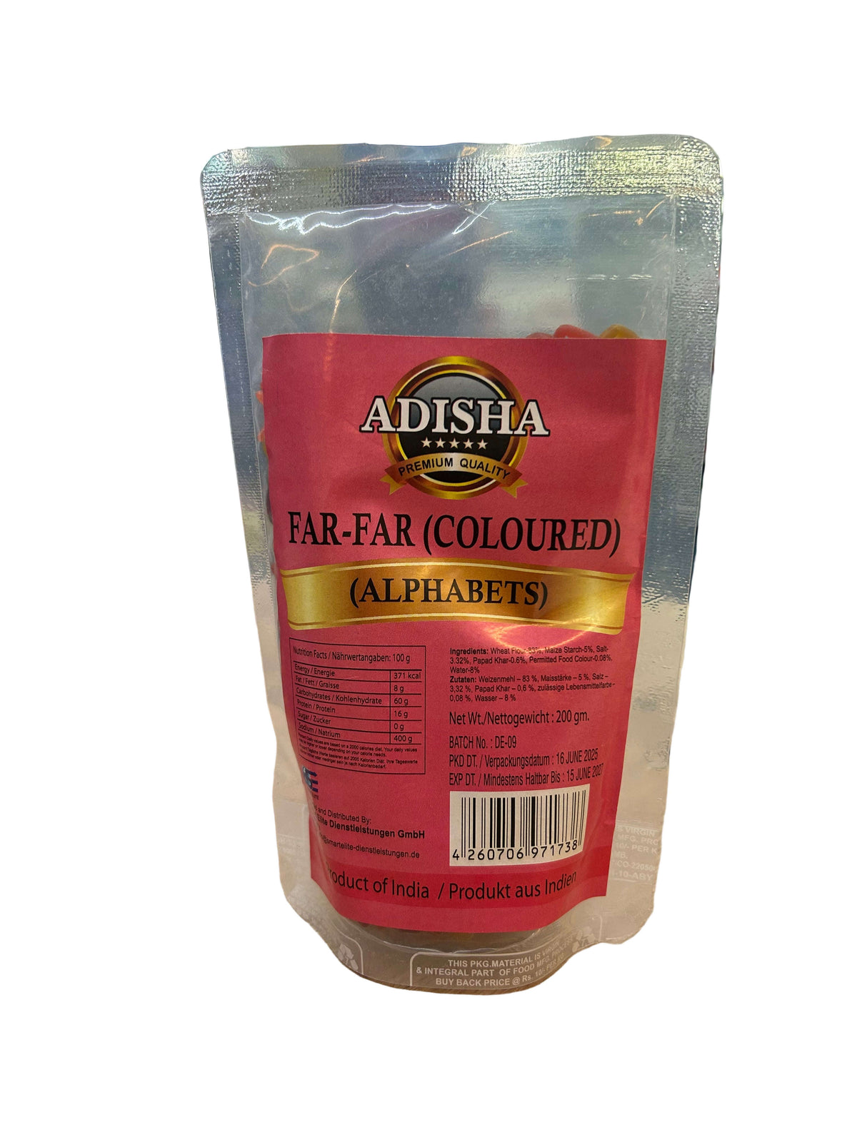 Adisha Alphabet Colour Far-Far / Vadagam 200g