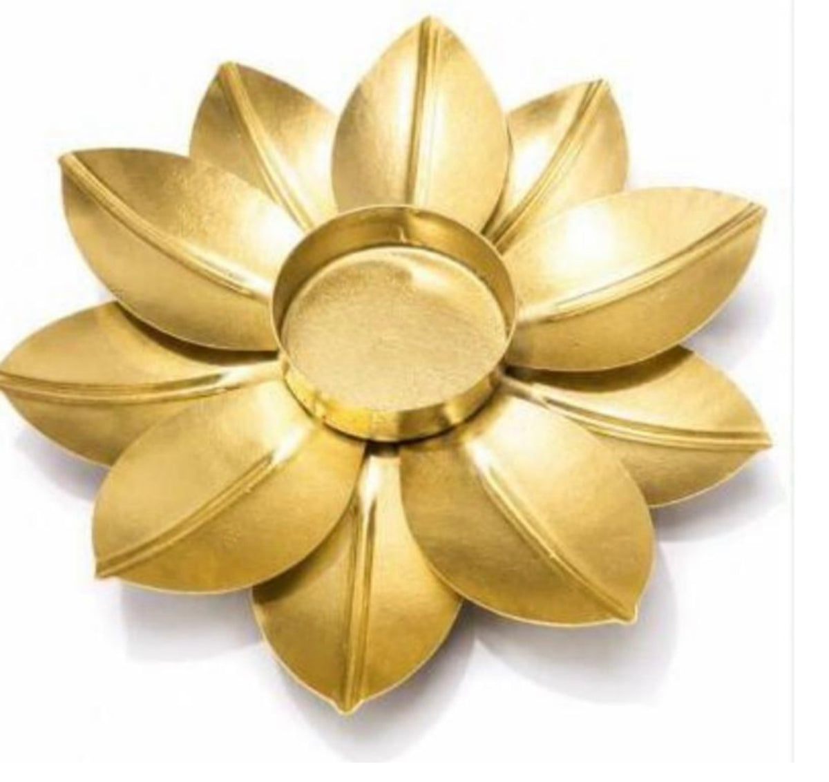 Metal flower Diya