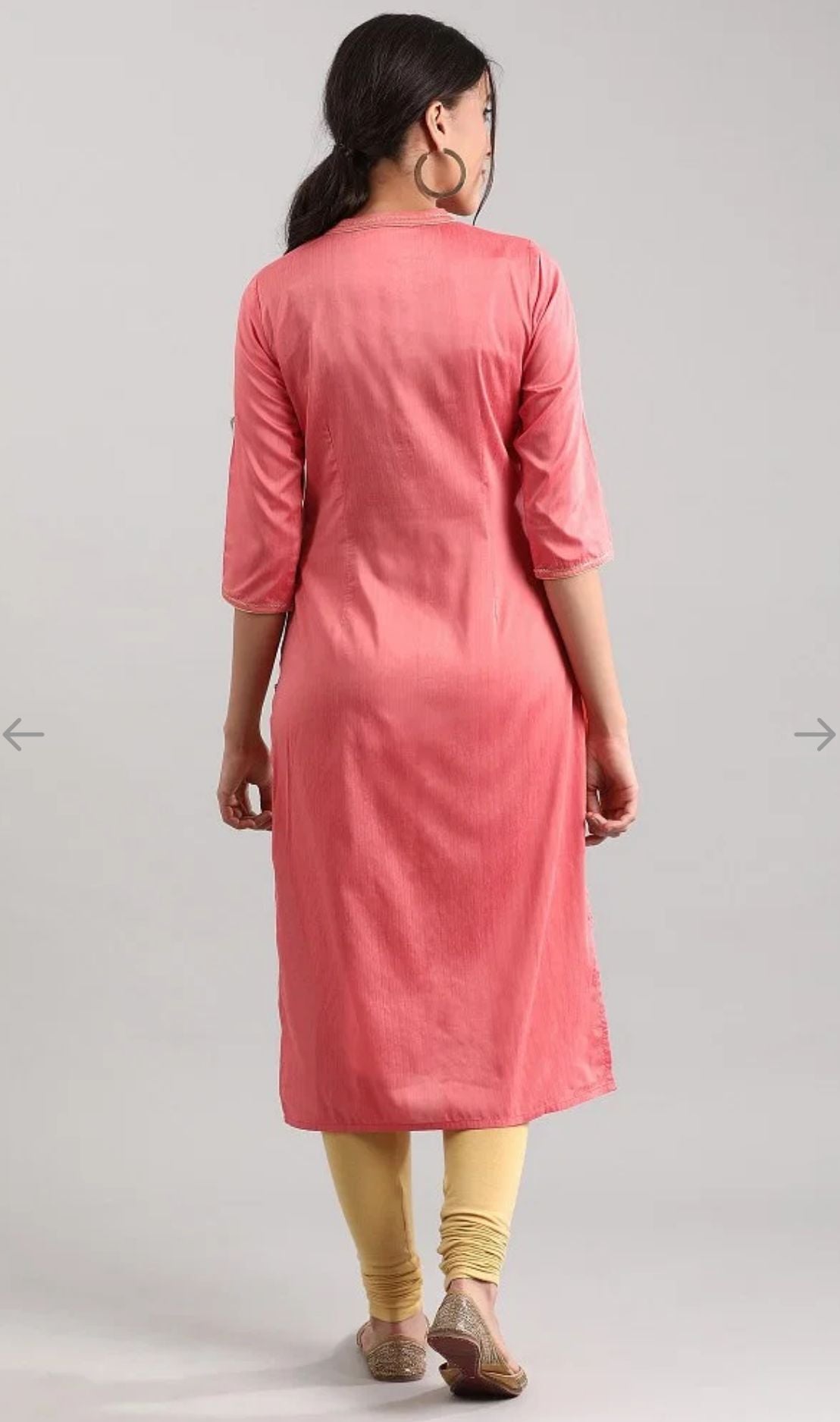 Pink band collar Printed Kurta in Hamburg