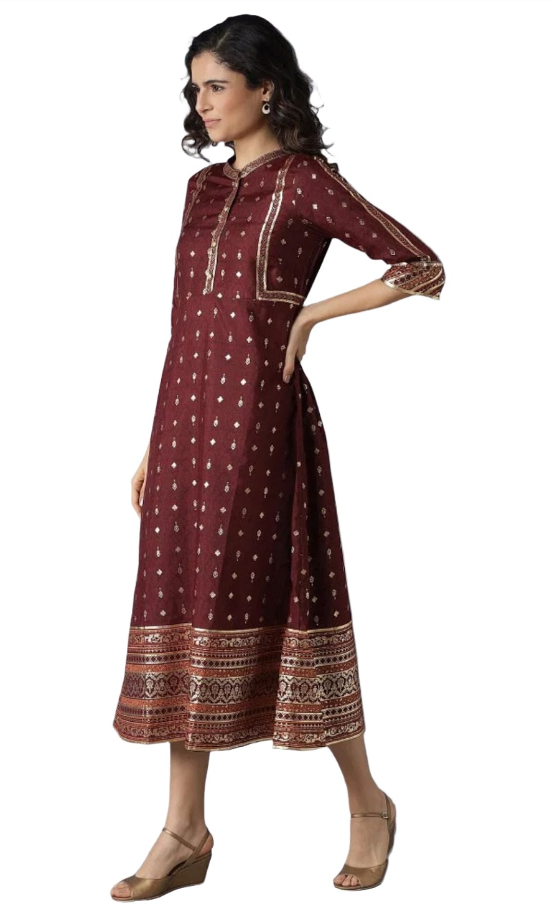 Maroon Print dress in Hamburg