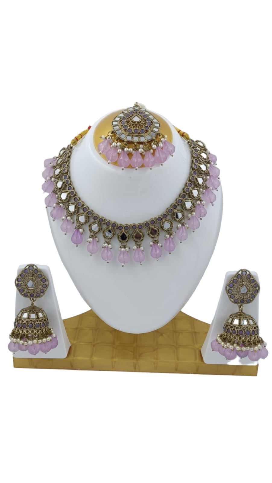 Mirror Necklace Earring with Mangtika in berlin