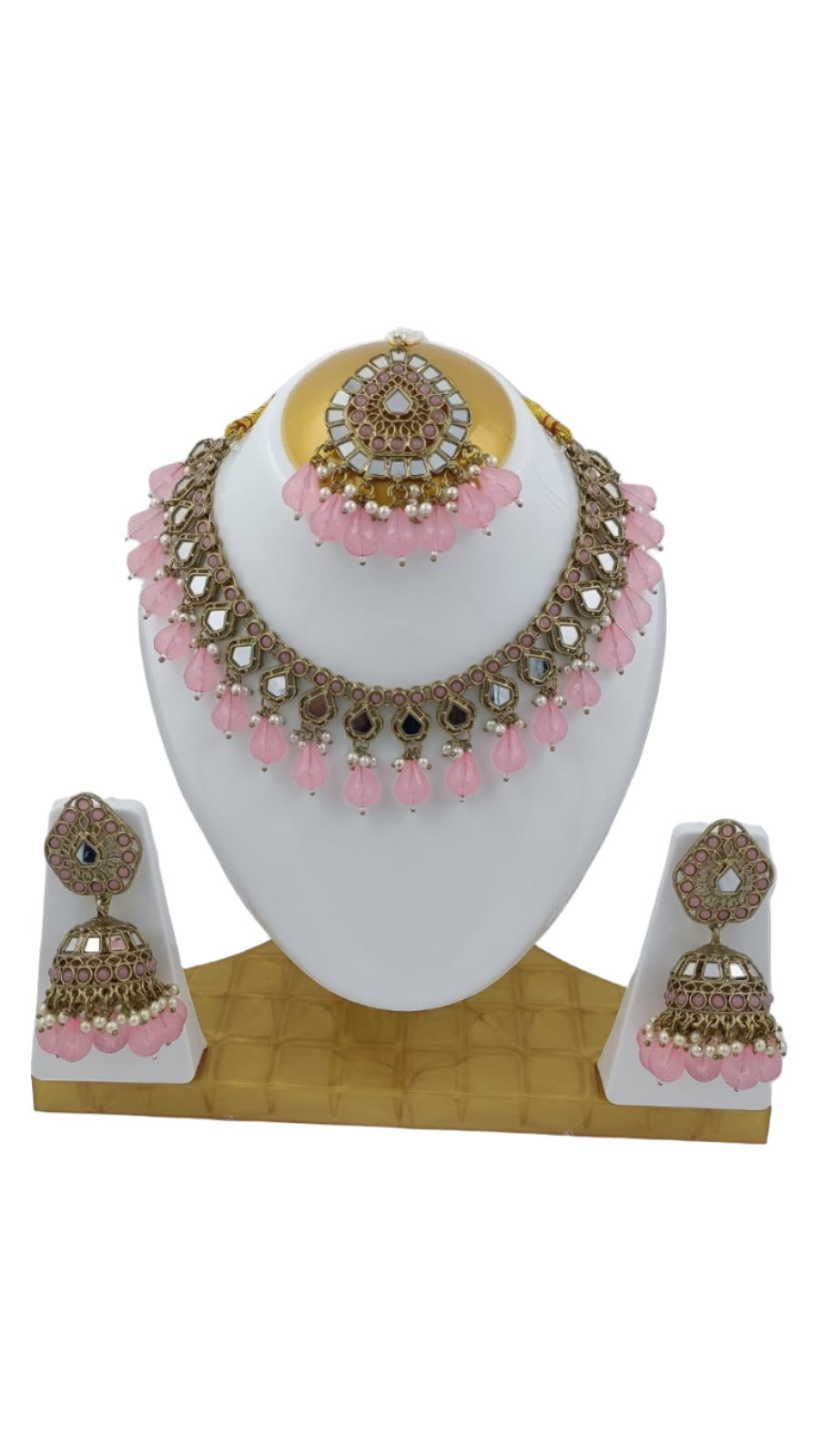 Mirror Necklace Earring with Mangtika in berlin