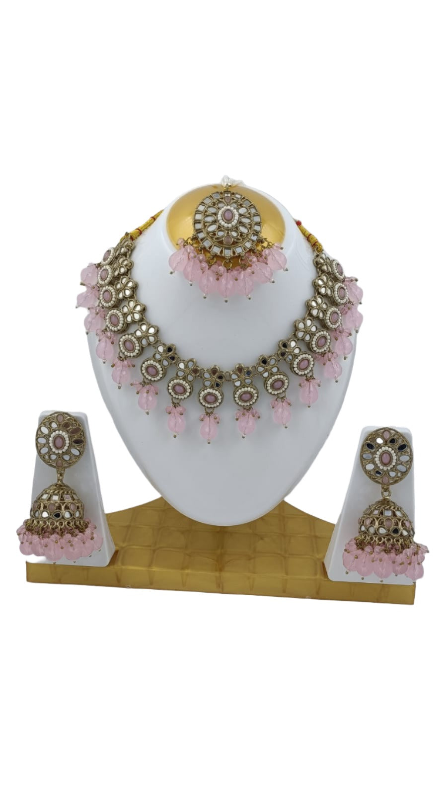 Mirror Necklace earring with Mangtika in Hamburg