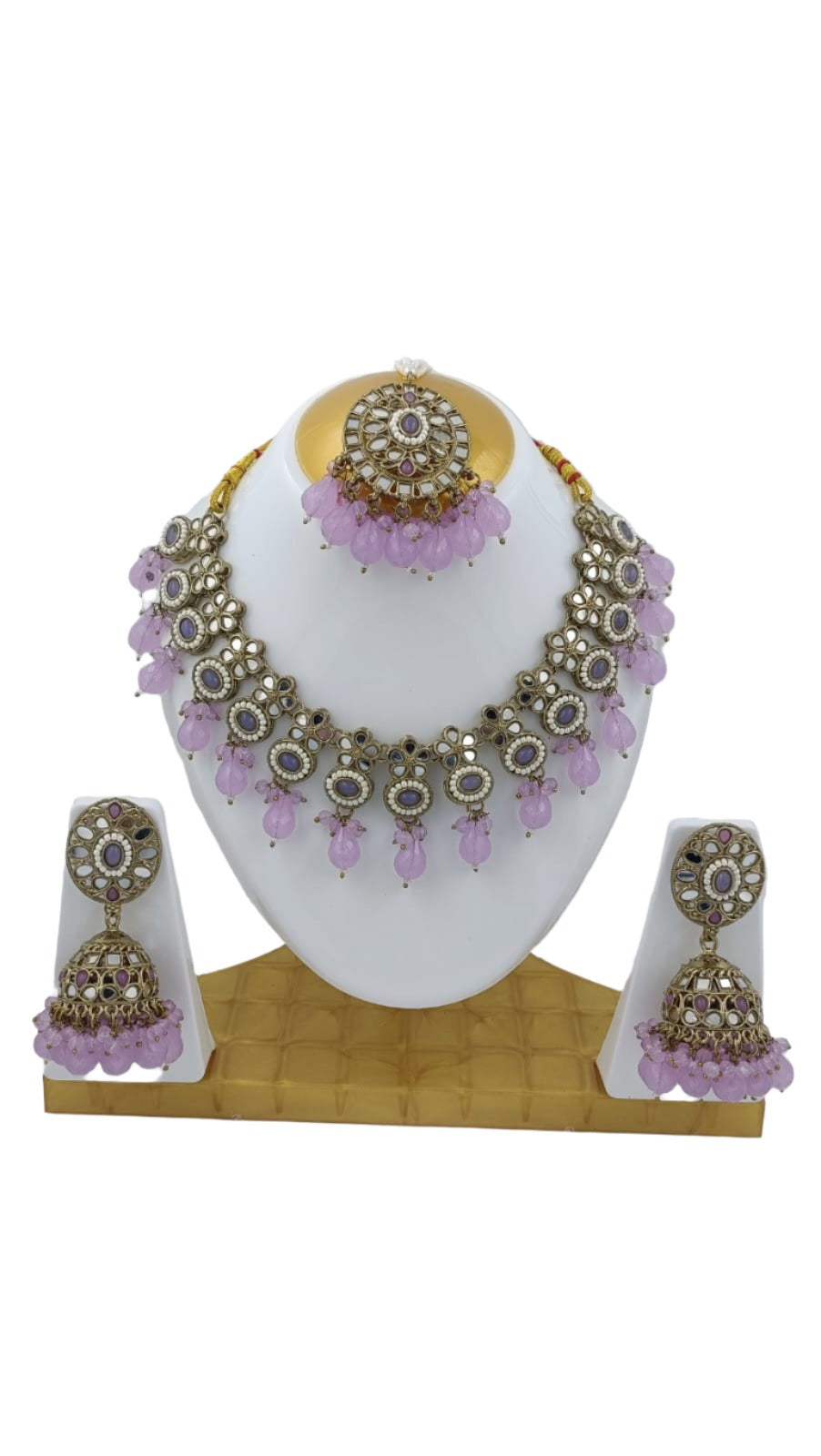 Mirror Necklace earring with Mangtika in Hamburg