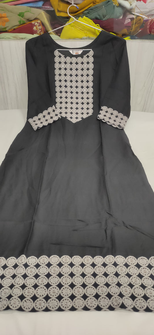 Cotton Rayon handwork and embroidery Kurti in Munich