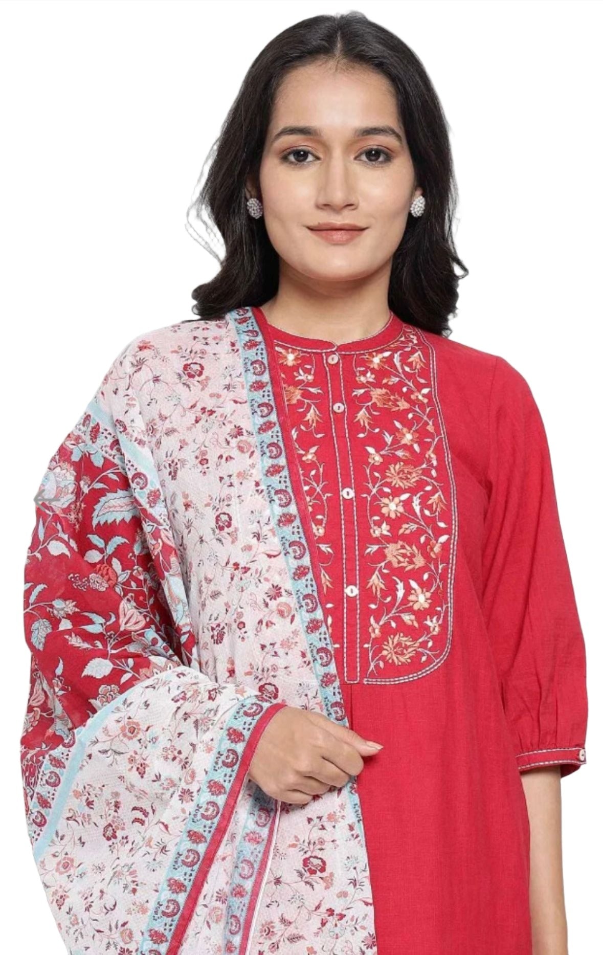 Red Embroidery kurta set in Munich