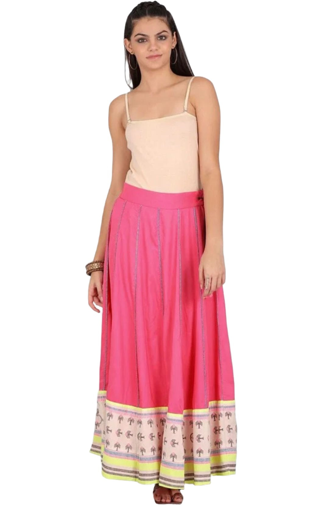 Pink Printed Skirt
