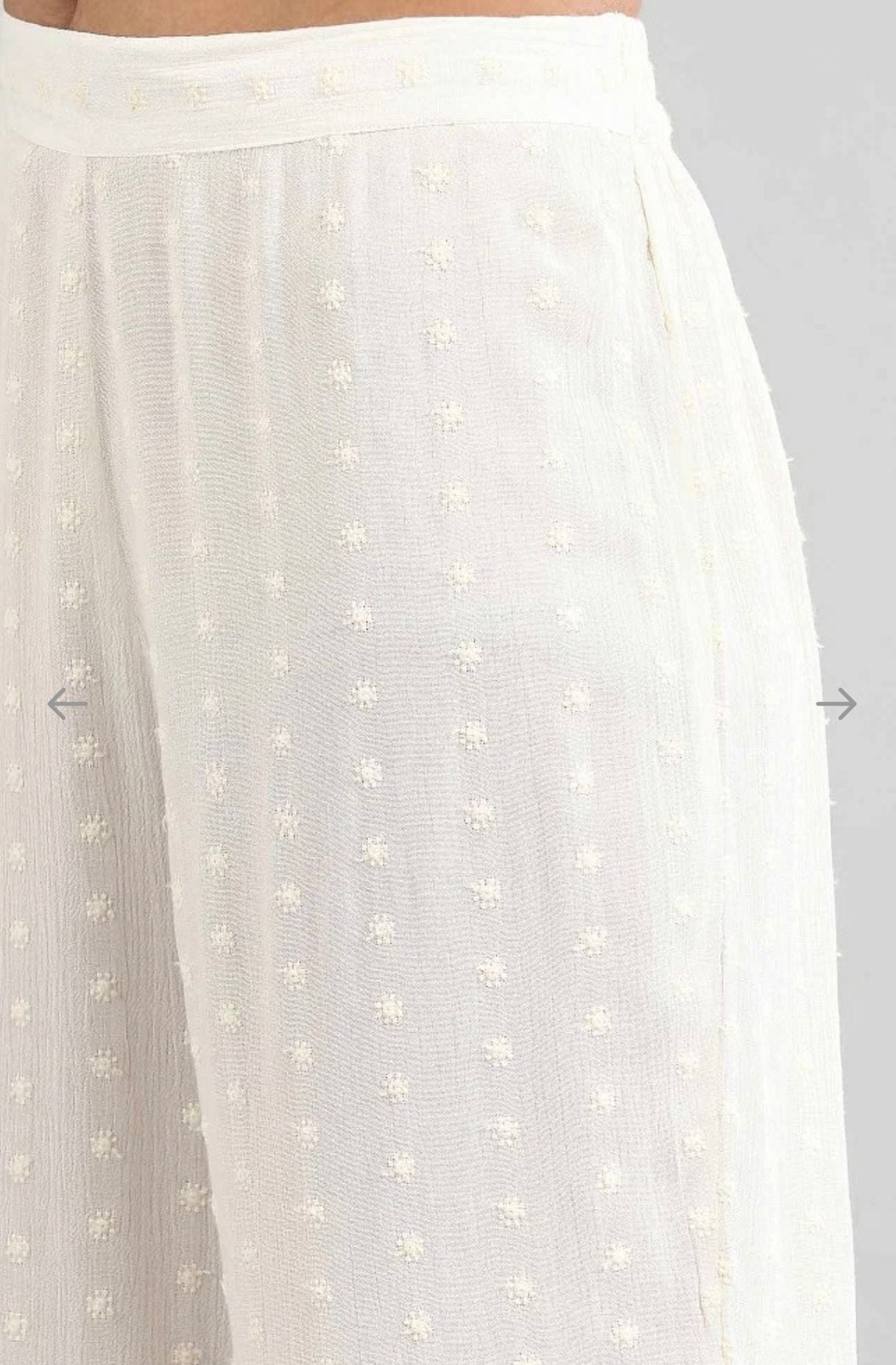 Ivory Printed kurta flared plazzo dupatta set in Munich