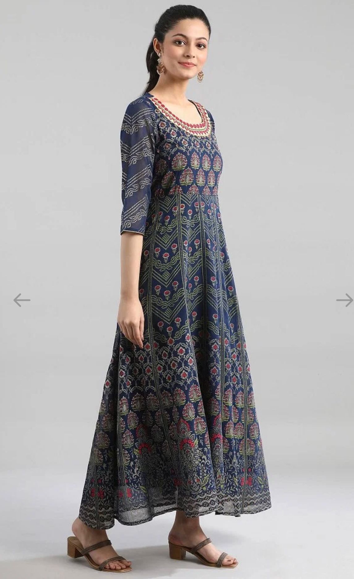 Navy Blue Georgette Dress in Germany