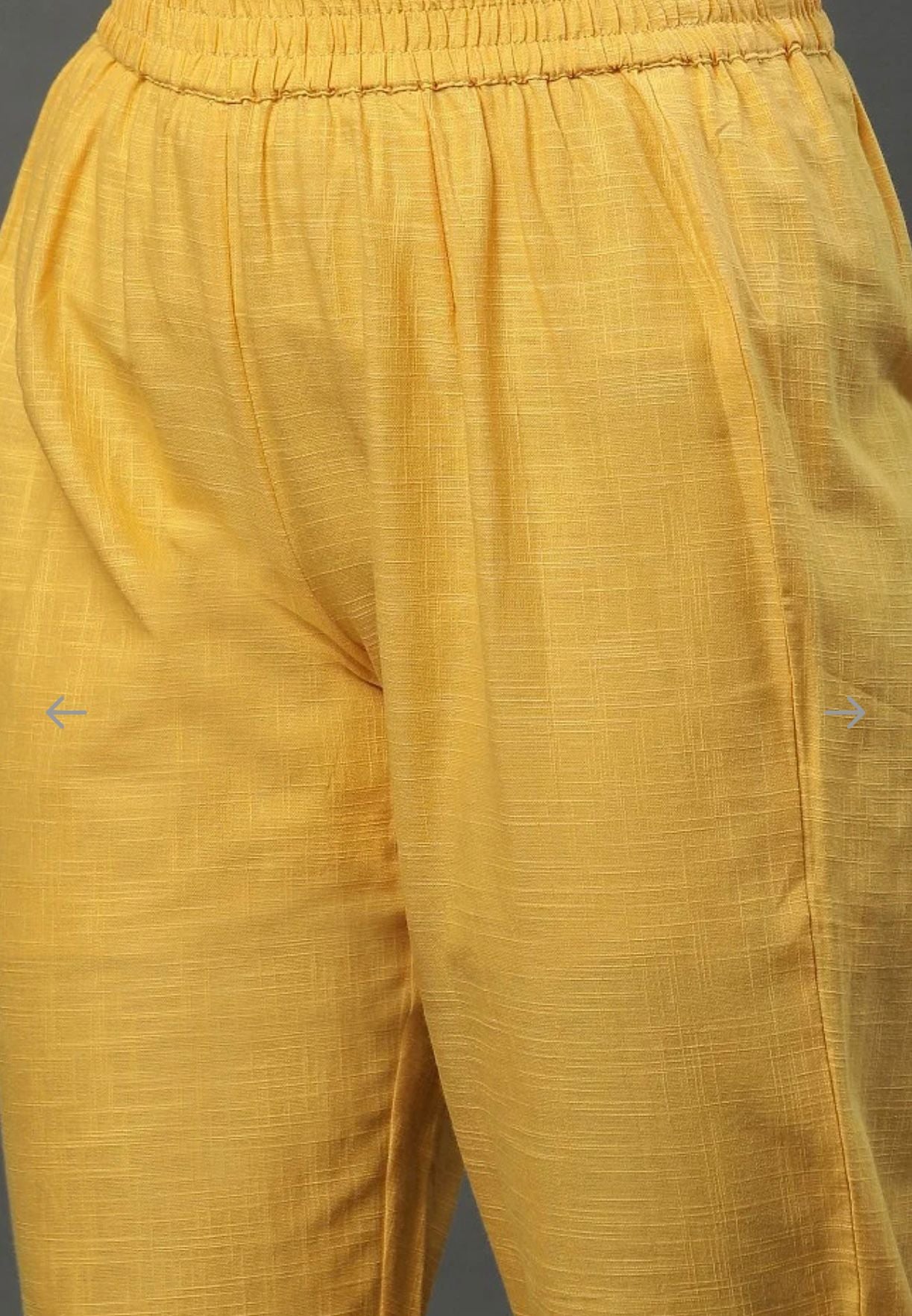 Yellow embroided kurta plazzo Golden dupatta set in Poland