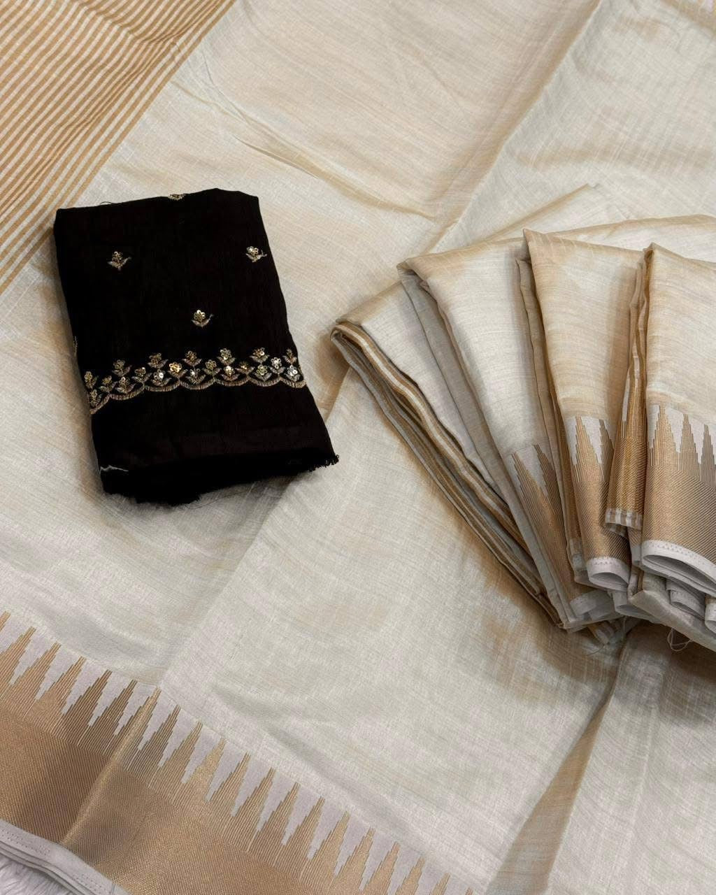 Manipuri Tussar Saree