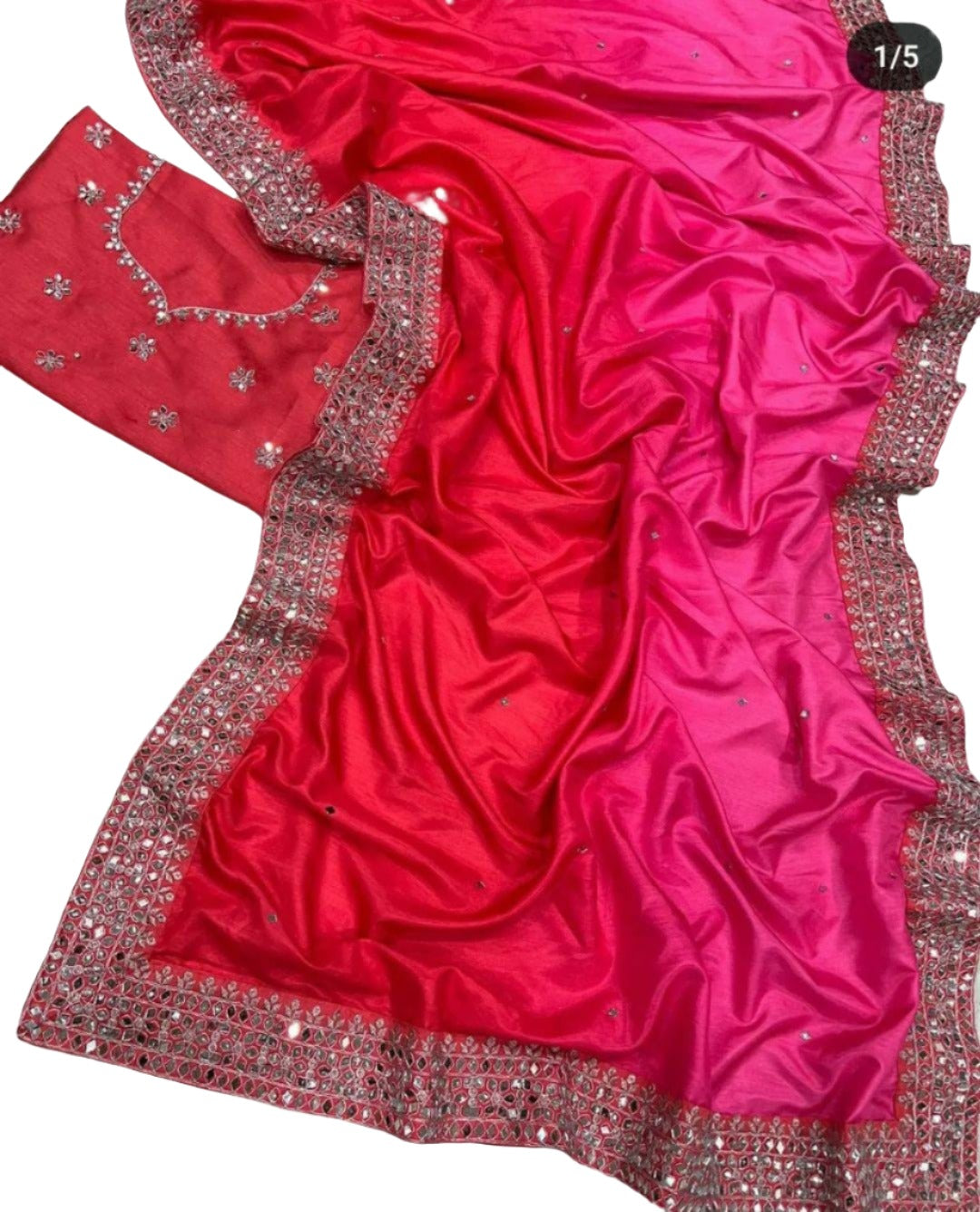 New Super Trending Mirror Work Designer Saree ππ(Indian Saree)