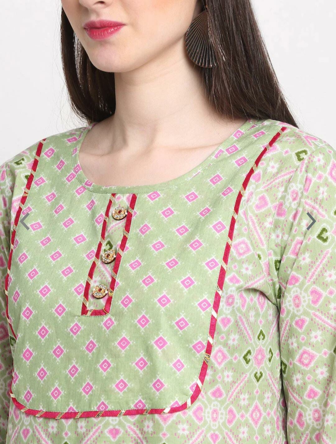 Women Fluorescent Green Embroidered Pure Cotton Trousers Suit(Indian Deginer Outfit)
