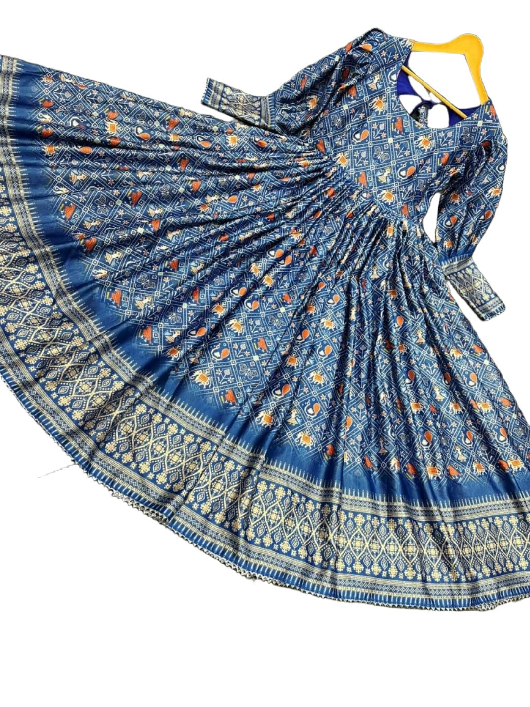 Beautiful Designer Gown On havy Gota Zari febric and Inner with Digital Print(Pakishtani Suit)