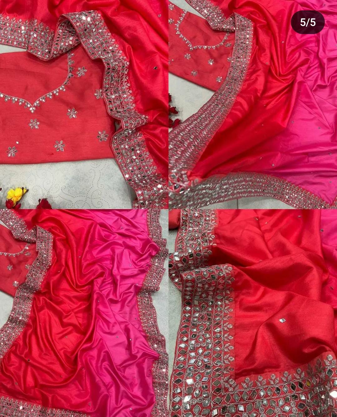New Super Trending Mirror Work Designer Saree ππ(Indian Saree)