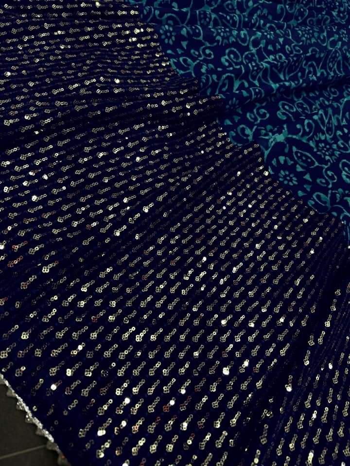 Pakistani Suit On havy Faux Georgette fabric with inner and Digital Print with Thread and Sequnce work