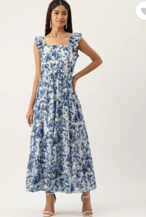 Women Fit and Flare White Dress in Munich