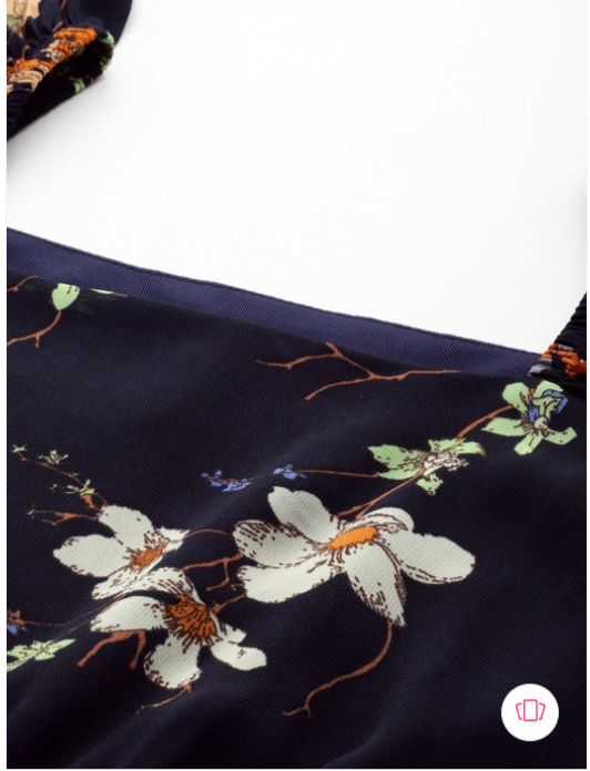 Floral Print Georgette A-Line Maxi Dress in Berlin