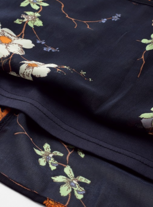 Floral Print Georgette A-Line Maxi Dress in Berlin