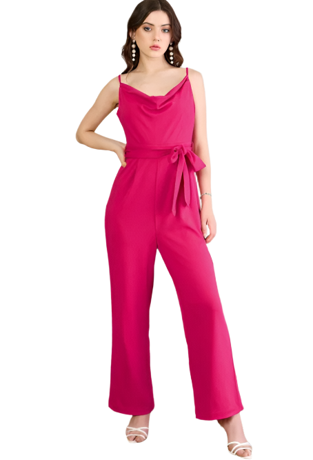 Women Cowl-Neck Jumpsuit with Side-Pockets in Germany