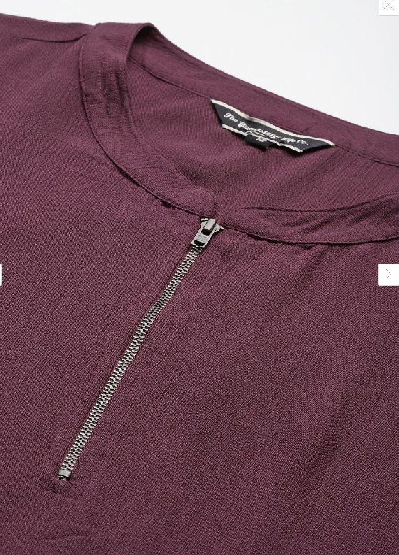 Mandarin Collar Roll-Up Sleeves Top in Berlin
