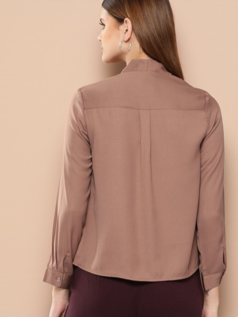 Solid Shirt Style Top in Munich