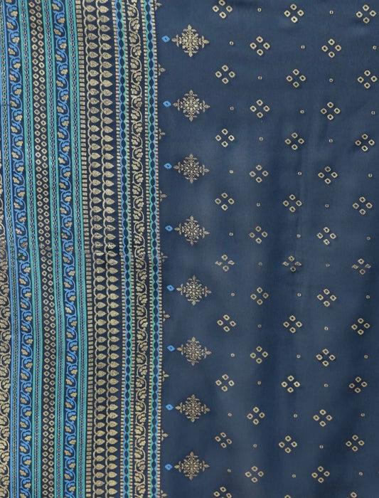 Women Viscose Rayon Kurta Skirt Set embroidery and fabric detail - Neha Couture Indian Fashion