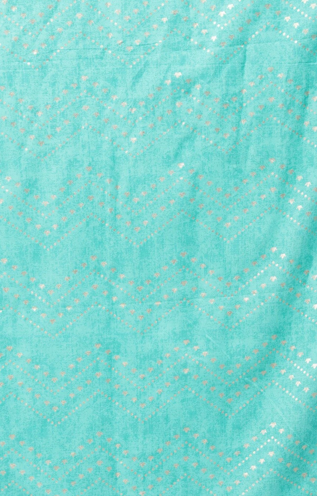 Ethnic Motifs Foil Printed Kurta With Leggings & Dupatta