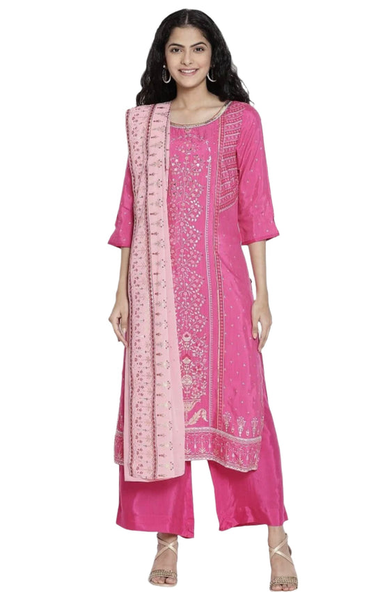 Pink Printed kurta Palazzo Dupatta Set in berlin