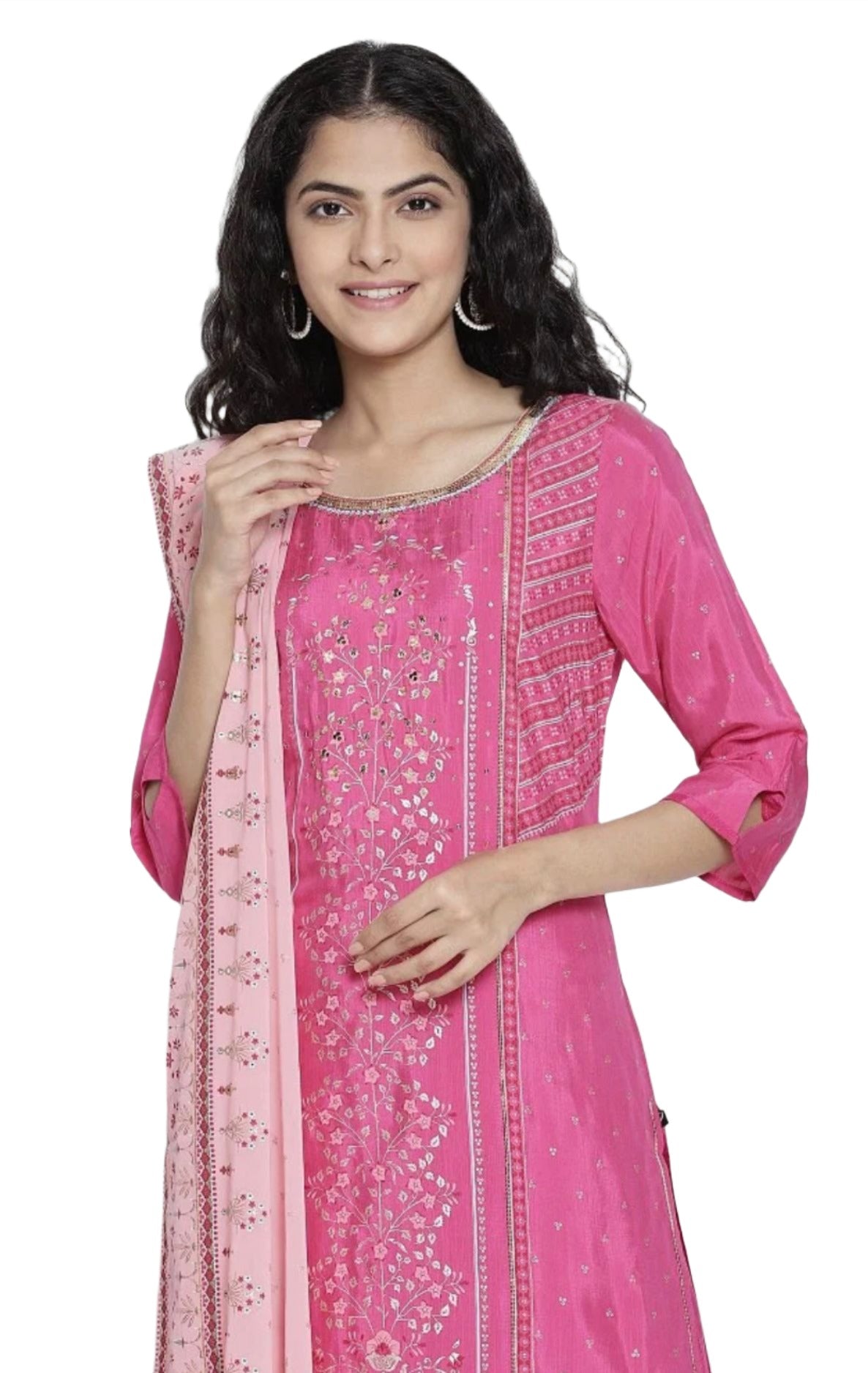 Pink Printed kurta Palazzo Dupatta Set in berlin