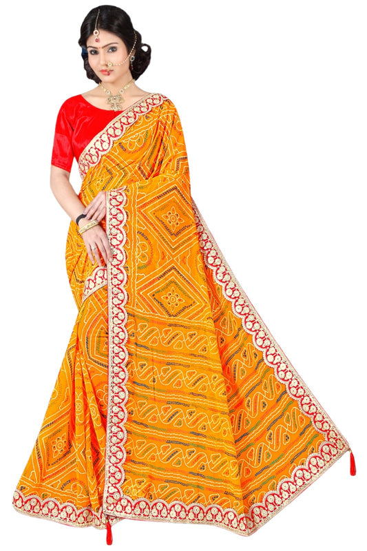 Rajasthani Chunri Saree With Gotta Work in Berlin