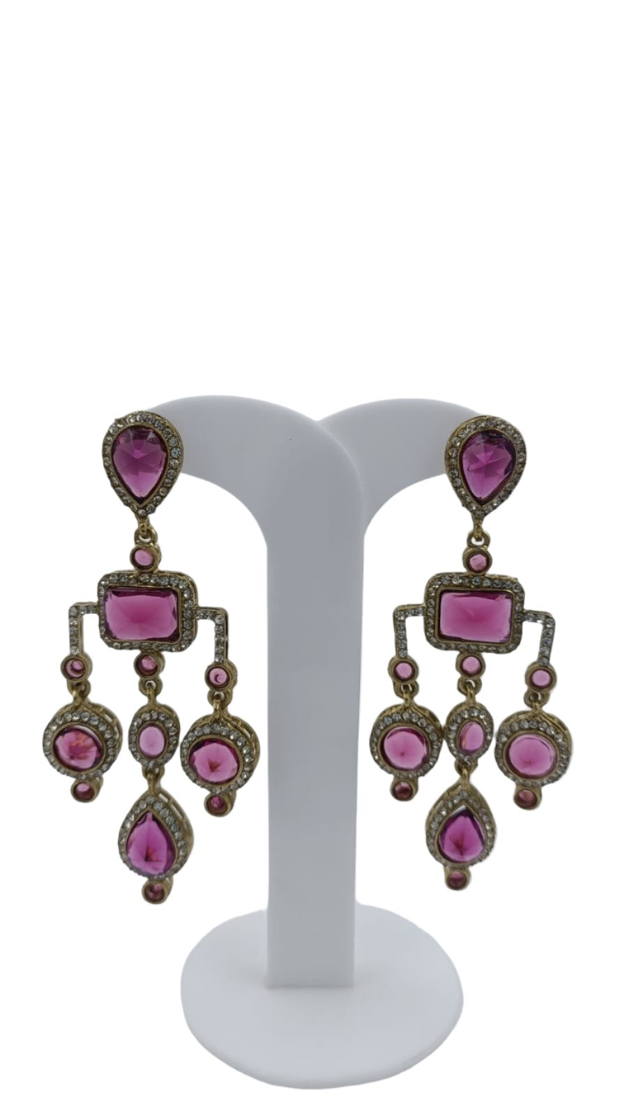 Designer Kundan Stone Studded Jhumka Golden Earrings in Germany