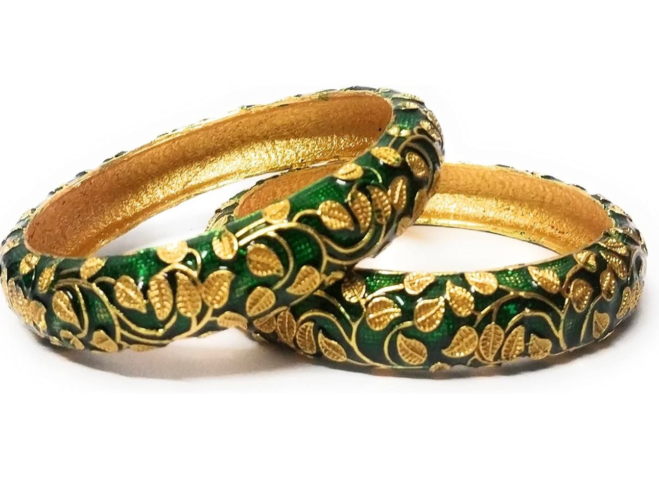 Meenakari Bangles Set of 2 in Germany(Green)