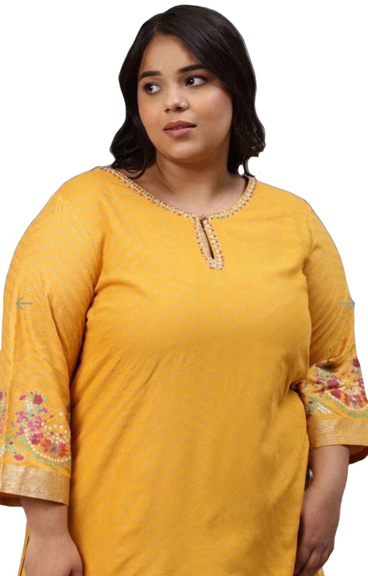 Yellow Embroidered kurta With Culottes And Pink Dupatta in Germany