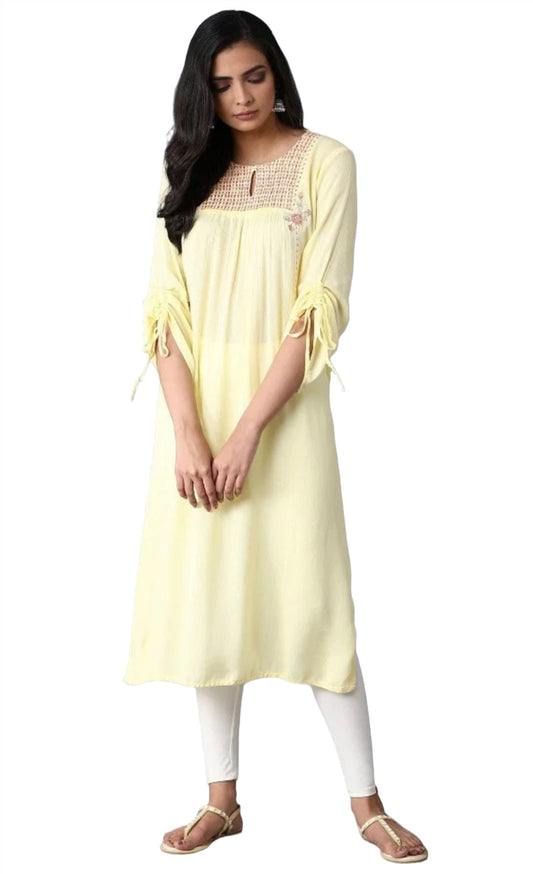 Lemon Yellow Straight kurta in Germany