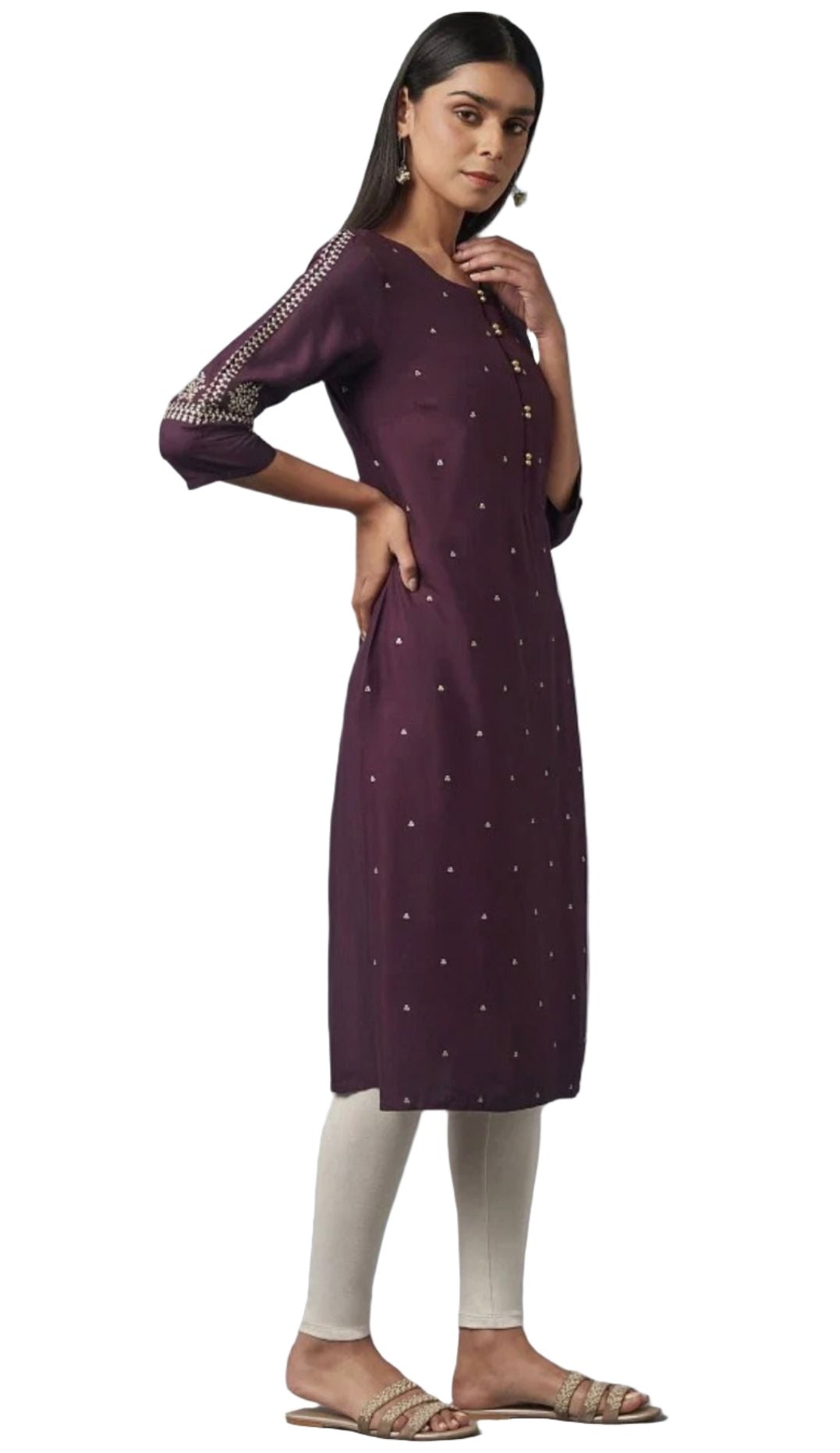 Purple kurta with Embroidery kurti in Munich