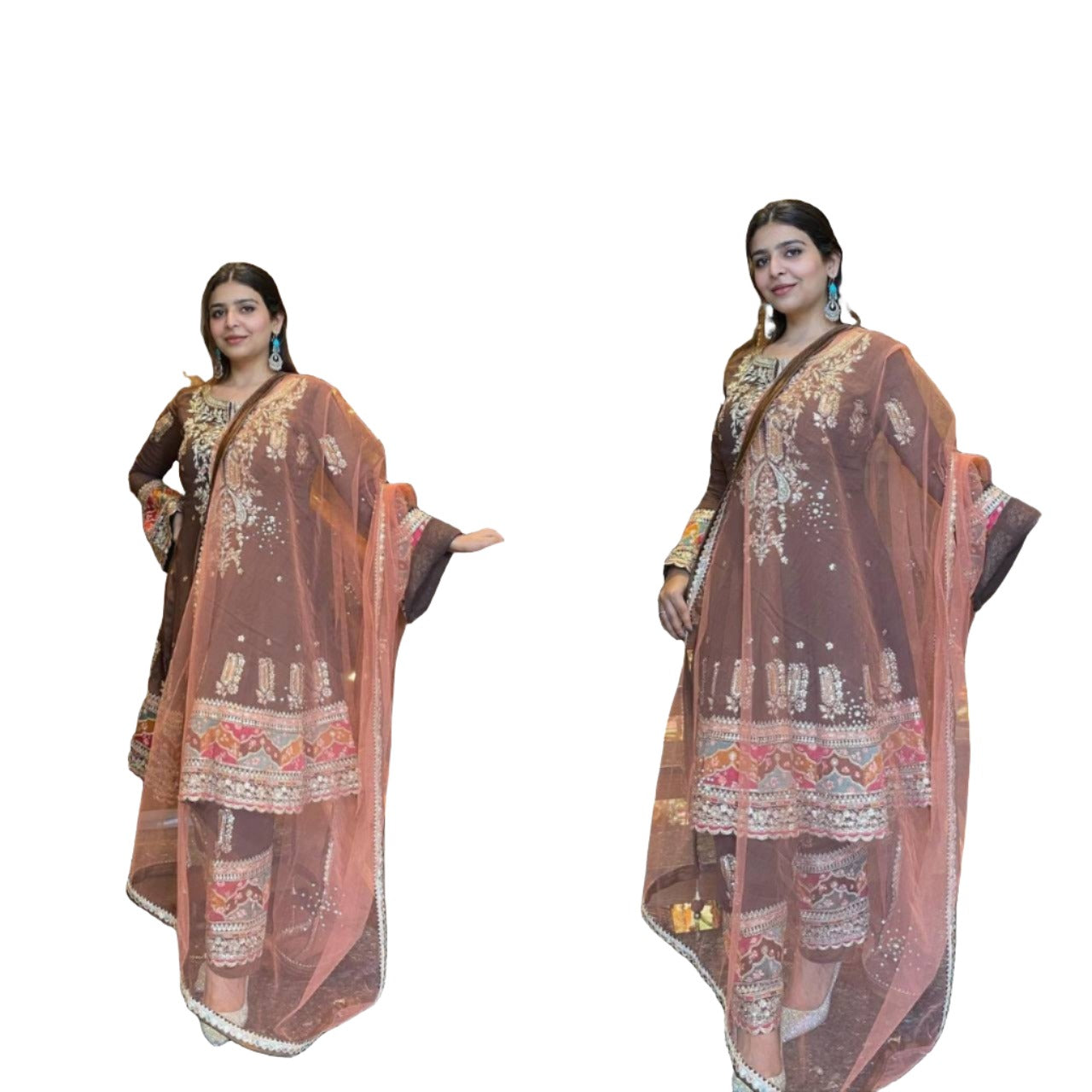 Heavy Faux Georgette Pant and dupatta set