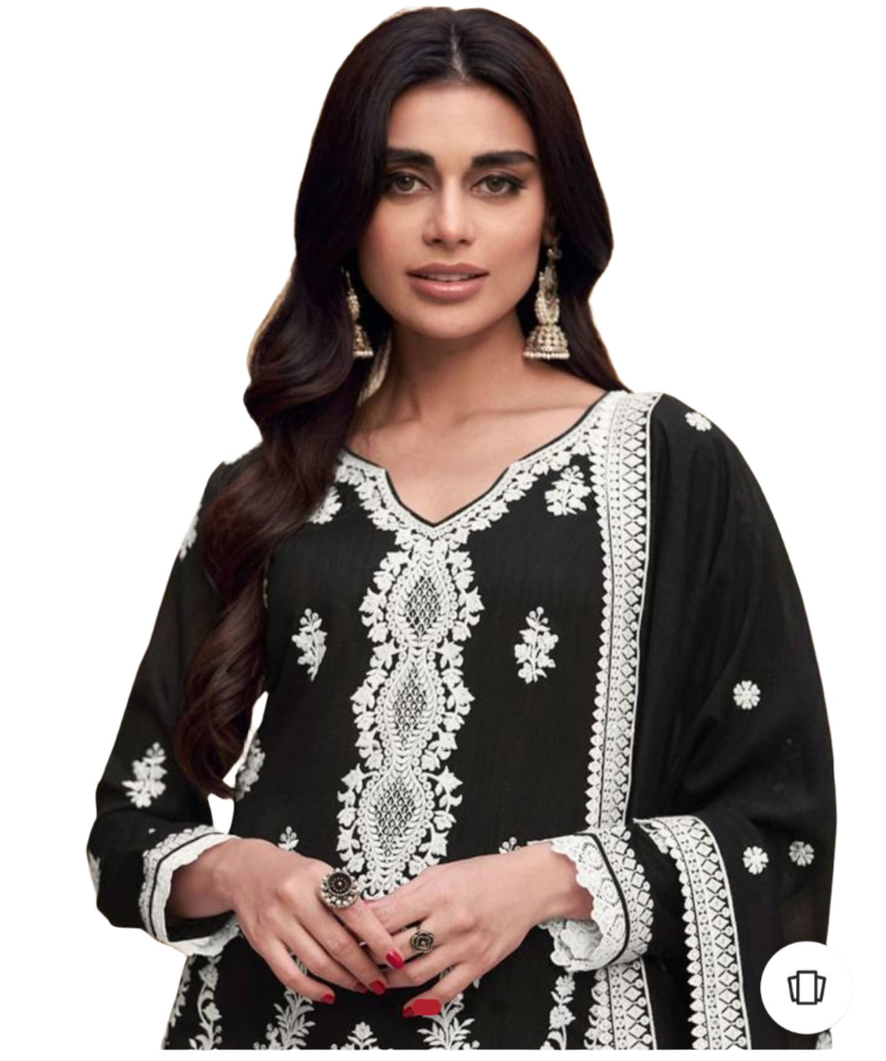 Silk Heavy Thread Work Salwar Kameez Stitched Suit in Germany