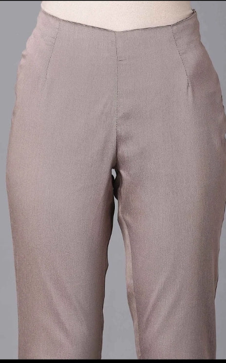 Pink Solid Slim Pants embroidery and fabric detail - Neha Couture Indian Fashion